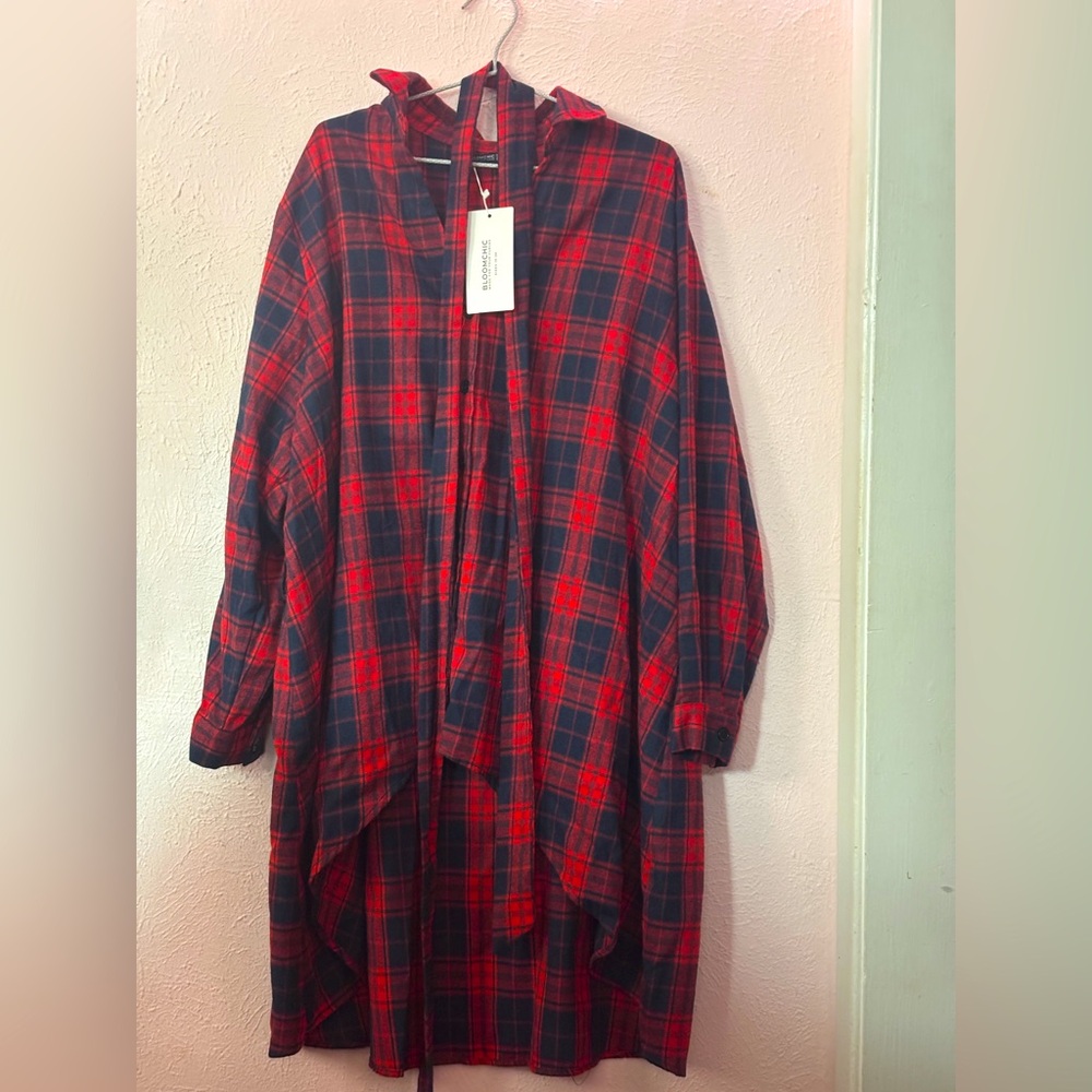Plaid Red and Black Women's Dress